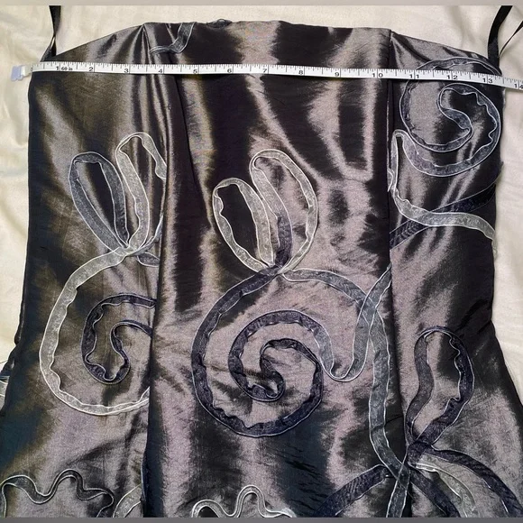 Jessica McClintock Elegant Strapless Gray Dress Size 6 - Picture 6 of 7